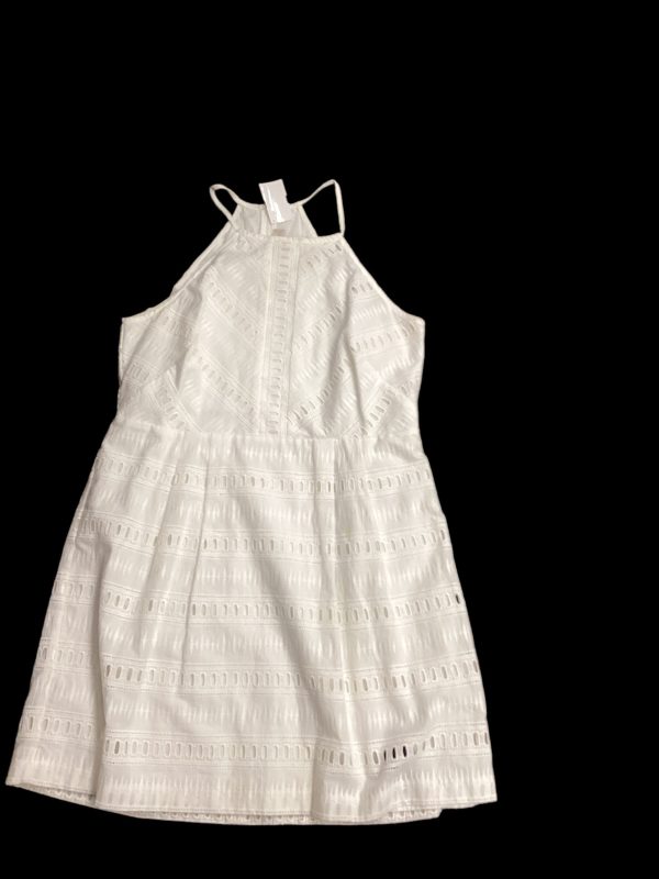 White Dress Casual Midi Loft, Size 10 Online now