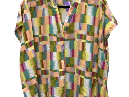 Multi-colored Top Short Sleeve Entro, Size M Hot on Sale