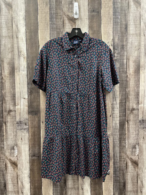 Blue Dress Casual Midi Gap, Size S Online Sale