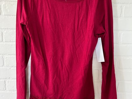 Red Top Long Sleeve White House Black Market, Size M Online Sale