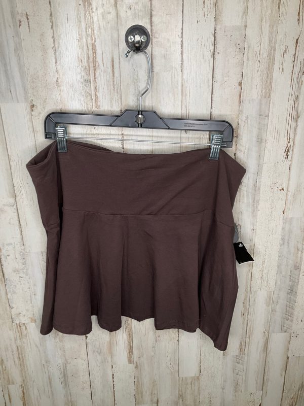 Brown Skirt Mini & Short Divided, Size 2x Online Sale