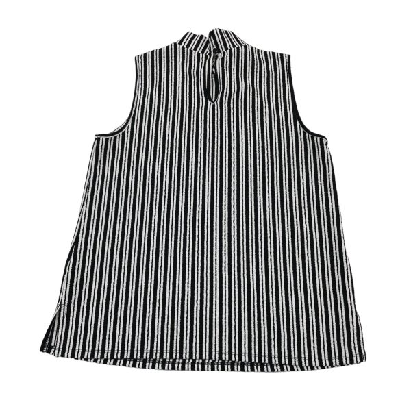 BLACK & WHITE TOP SLEEVELESS by CABLE AND GAUGE Size:M For Sale