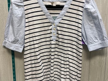 Striped Pattern Top Short Sleeve Loft, Size S For Discount