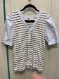 Striped Pattern Top Short Sleeve Loft, Size S For Discount