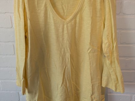 Yellow Top Long Sleeve Chicos, Size L Hot on Sale