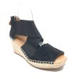 Black Sandals Heels Wedge Gentle Souls, Size 7.5 Online now