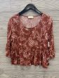 Red Top 3 4 Sleeve Clothes Mentor, Size M Online Sale