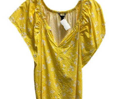 Yellow Top Short Sleeve Banana Republic, Size L Supply