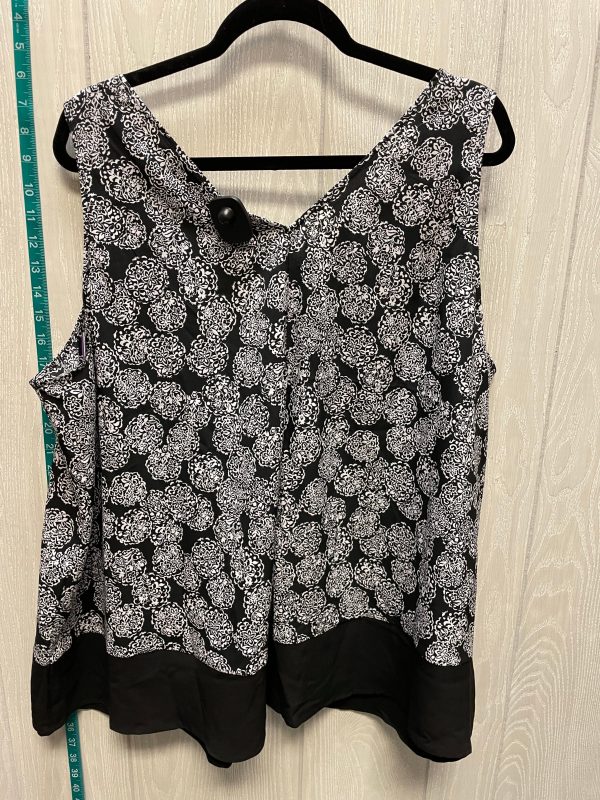 Black & White Top Sleeveless Lane Bryant, Size 2x Supply