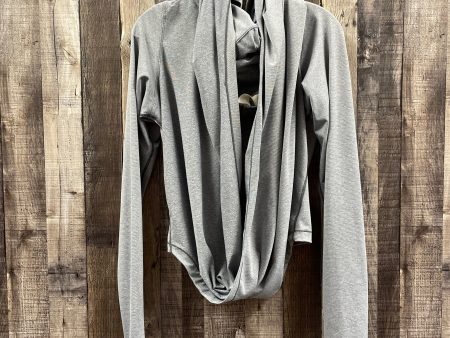 Taupe Athletic Top Long Sleeve Collar Zyia, Size M Fashion