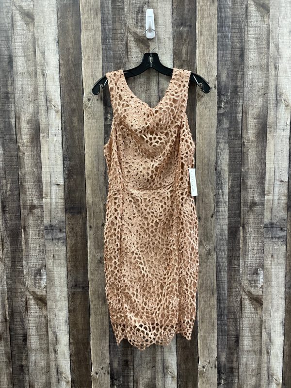 Rose Gold Dress Casual Midi Filly Flair, Size L Online Hot Sale