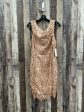 Rose Gold Dress Casual Midi Filly Flair, Size L Online Hot Sale