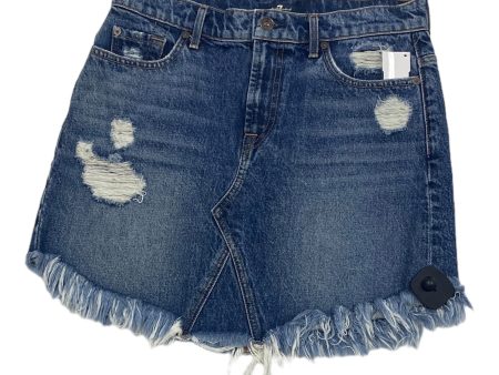 Blue Denim Skirt Mini & Short 7 For All Mankind, Size 4 on Sale