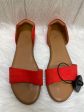 Red Sandals Flats A New Day, Size 7 Online now