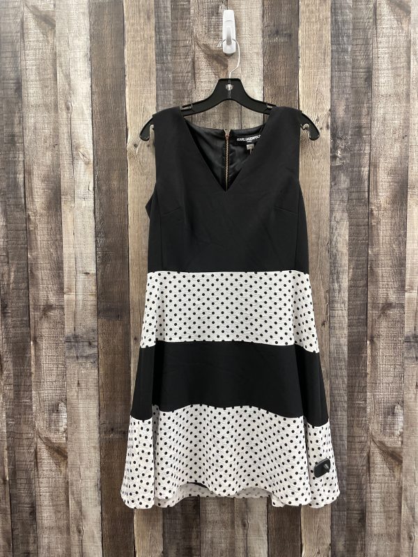 Black & White Dress Party Midi Karl Lagerfeld, Size M Cheap