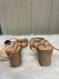 Rose Gold Sandals Heels Block Badgley Mischka, Size 10 For Sale