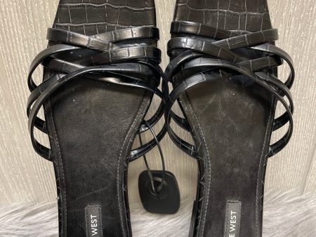 Black Sandals Flats Nine West, Size 9 For Sale