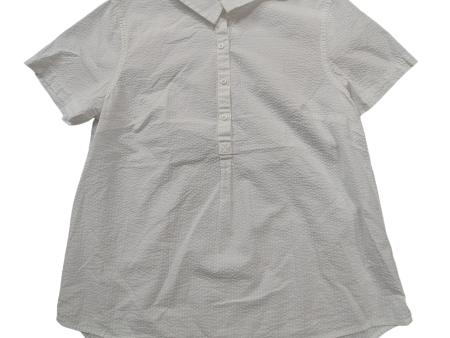 White Top Short Sleeve L.l. Bean, Size M Hot on Sale