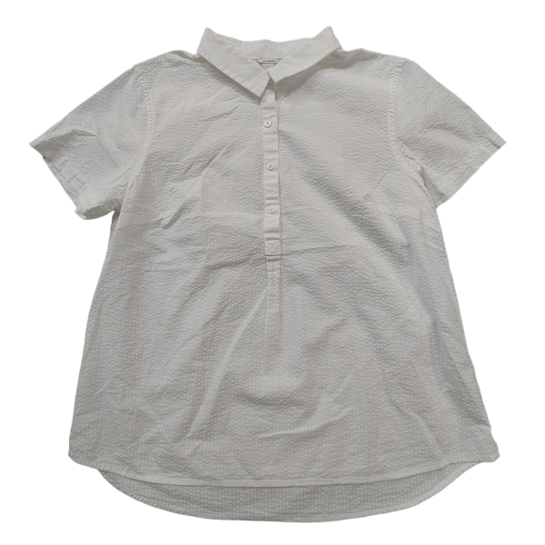 White Top Short Sleeve L.l. Bean, Size M Hot on Sale