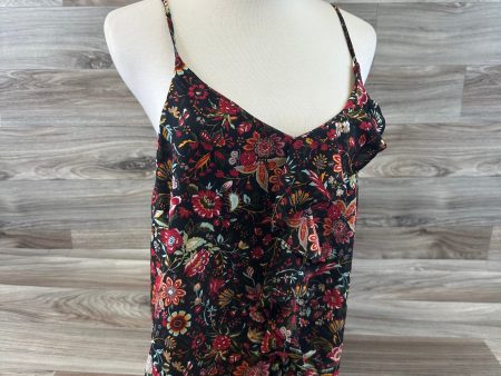 Floral Print Top Sleeveless Simply Styled, Size Petite  M For Cheap