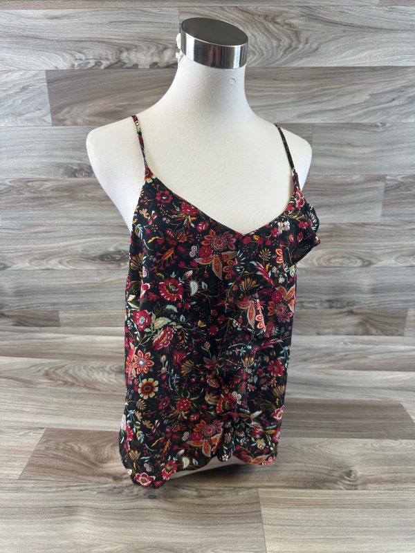 Floral Print Top Sleeveless Simply Styled, Size Petite  M For Cheap