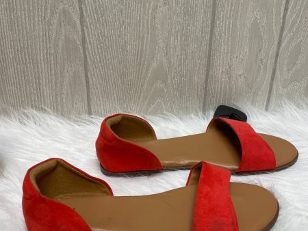 Red Sandals Flats A New Day, Size 7 Online now