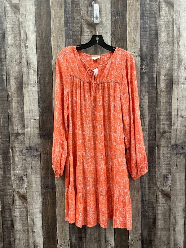 Orange Dress Casual Midi Style And Company, Size M Online Hot Sale