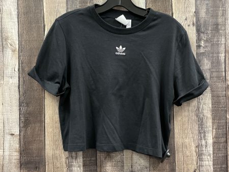 Black Athletic Top Short Sleeve Adidas, Size M Online Hot Sale