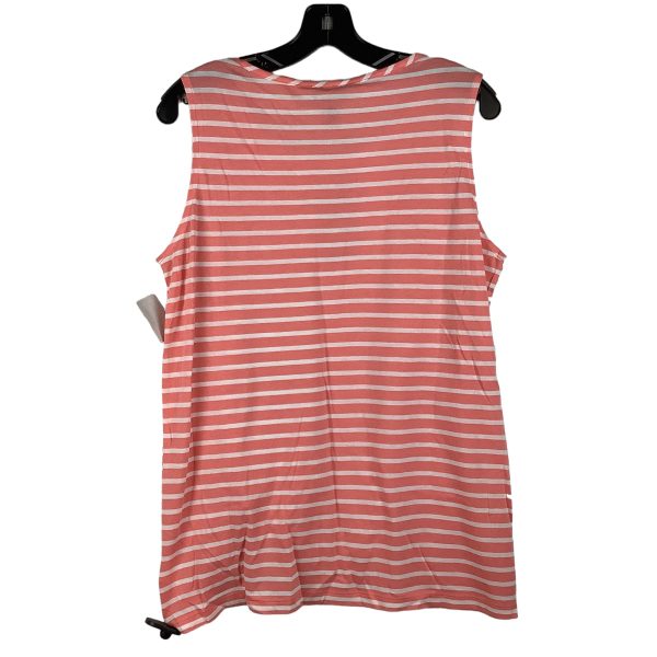 Striped Pattern Top Sleeveless Basic Jones New York, Size L on Sale