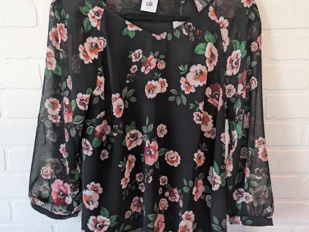 Black & Pink Top Long Sleeve Cabi, Size S Sale