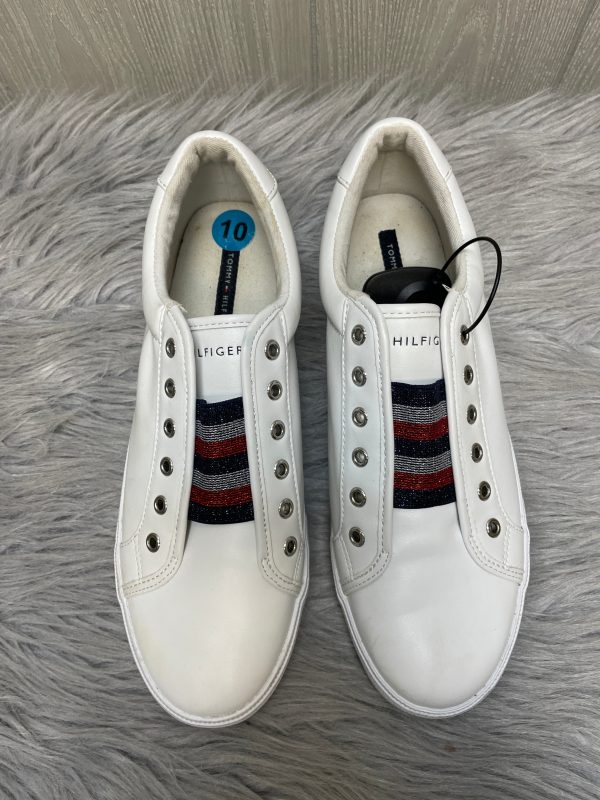 White Shoes Sneakers Tommy Hilfiger, Size 10 Online