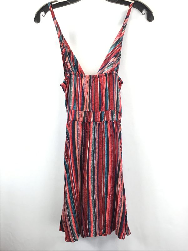 Striped Pattern Dress Casual Short Clothes Mentor, Size S Online Sale