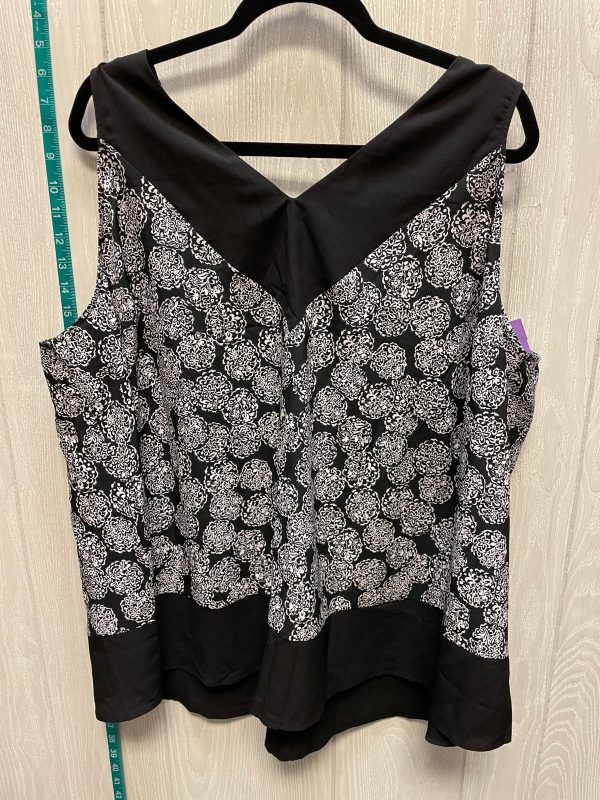 Black & White Top Sleeveless Lane Bryant, Size 2x Supply