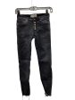 Black Denim Jeans Skinny Free People, Size 00 on Sale