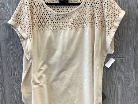 Beige Top Short Sleeve Lane Bryant, Size 3x Online Sale