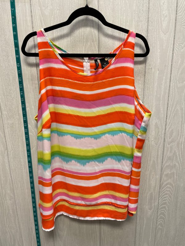 Striped Pattern Top Sleeveless New Directions, Size 2x Online Sale