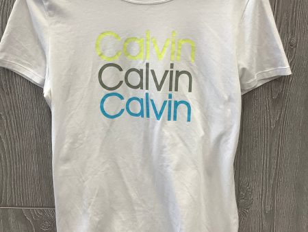 White Top Short Sleeve Calvin Klein, Size Xl For Sale