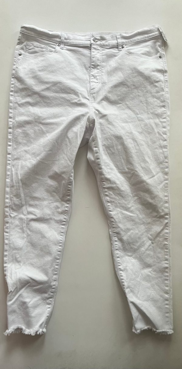 White Pants Ankle Loft, Size 16 Online Hot Sale