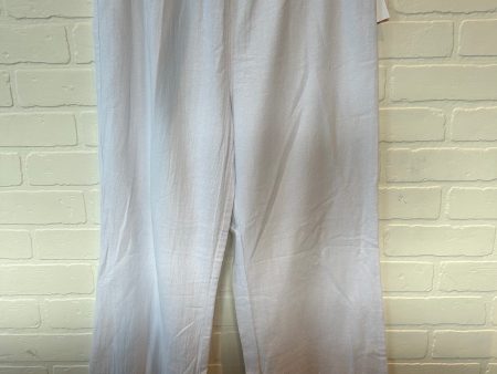 White Pants Linen Soft Surroundings, Size 8 For Discount