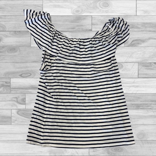 Striped Pattern Top Short Sleeve Maison Jules, Size Xxl Online Hot Sale