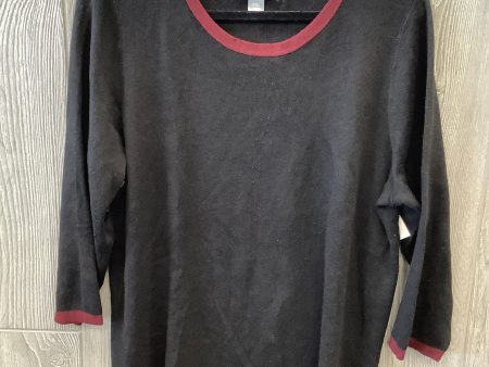 Black & Red Top Long Sleeve Liz Claiborne, Size Xxl For Discount