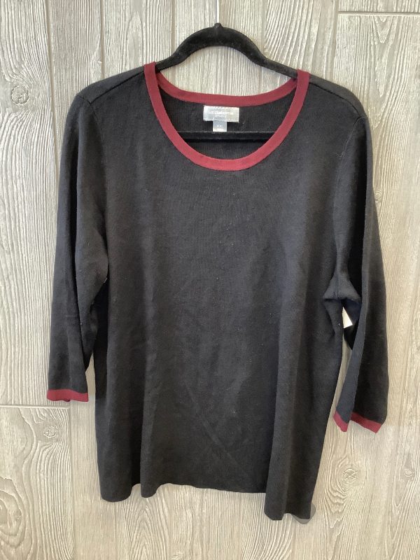 Black & Red Top Long Sleeve Liz Claiborne, Size Xxl For Discount