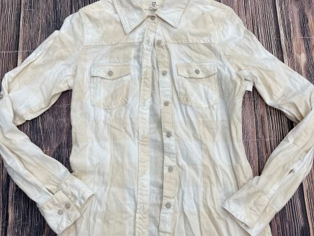 Tan Top Long Sleeve Thread And Supply, Size M Online Hot Sale