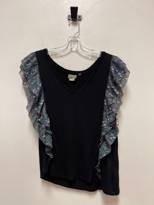 Black Top Short Sleeve Anthropologie, Size M Discount