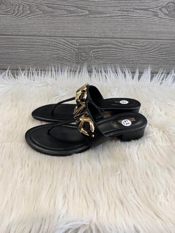 Black Sandals Flats Michael By Michael Kors, Size 7.5 Fashion