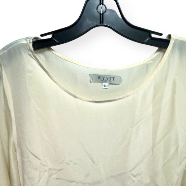 100% Silk Cream Blouse Long Sleeve Wyatt Collection,, Size L Online