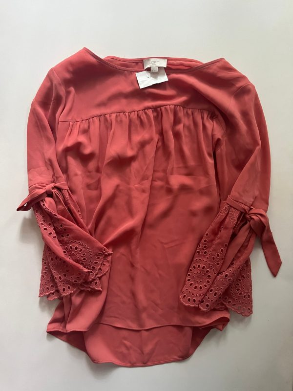 Rust Blouse Long Sleeve Loft, Size M Fashion