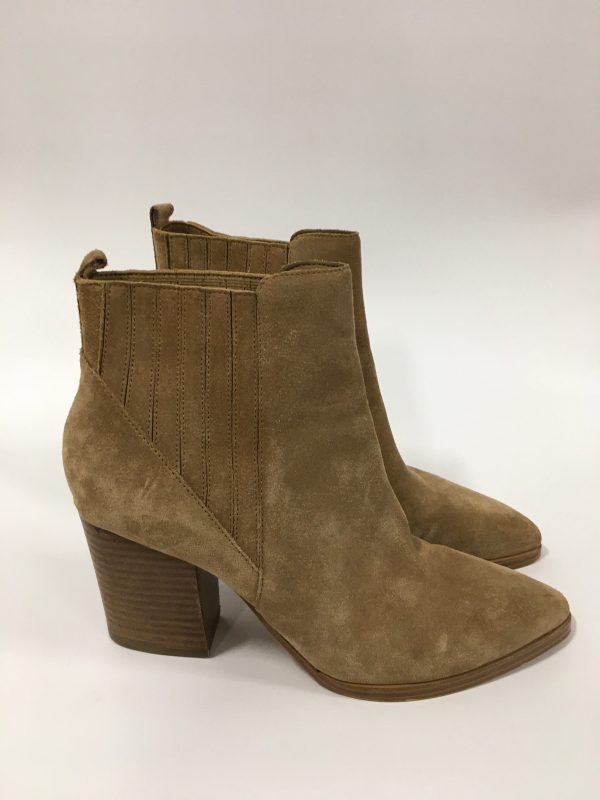 Tan Boots Ankle Heels Marc Fisher, Size 9.5 Hot on Sale