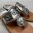 Silver Sandals Flip Flops Jack Rogers, Size 5 For Cheap