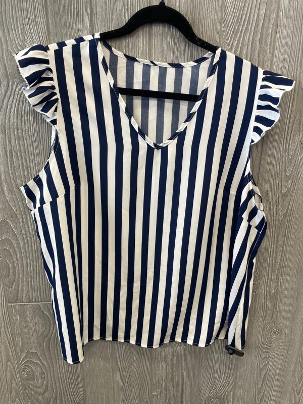 Striped Pattern Top Short Sleeve Shein, Size 2x Sale